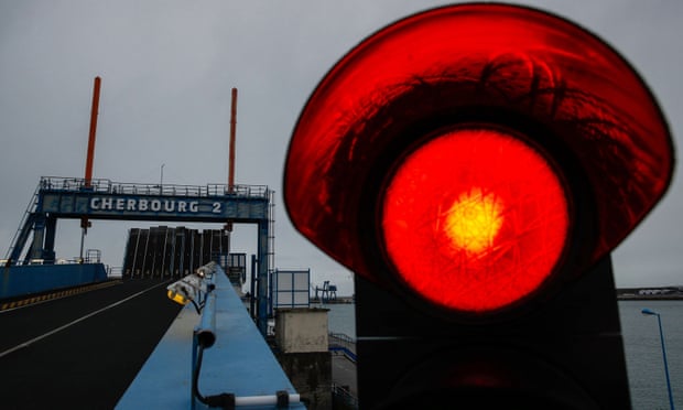 A red light to traffic pictured at Cherbourg in France. Photograph: Gonzalo Fuentes/Reuters